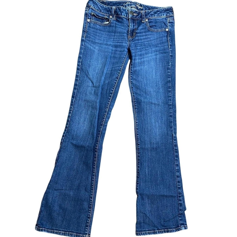 American Eagle Favorite Boyfriend Jeans 8 Long Dark Wash Y2K 2000s Stretch